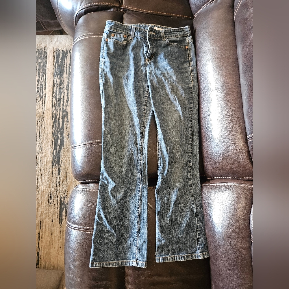 DKNY Jeans | Dark Wash Faded Bootcut Jeans 10